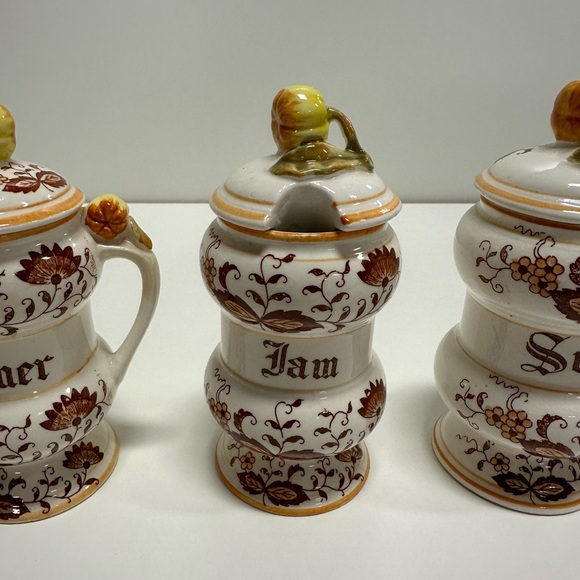 Vintage Creamer Sugar Jam and Jelly Fine China - Picture 3 of 7